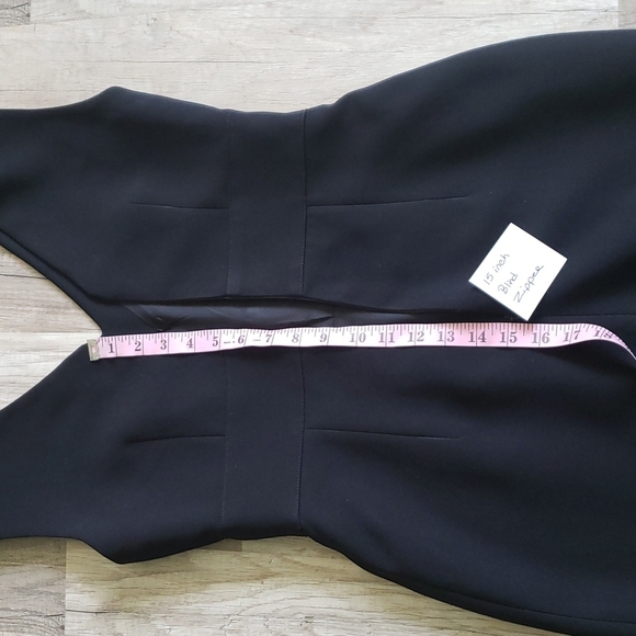 KELLY GRAHAM NEW YORK VNECK SILK BLEND BLACK SLEEVELESS SHEATH DRESS SZ 6 - Picture 8 of 12
